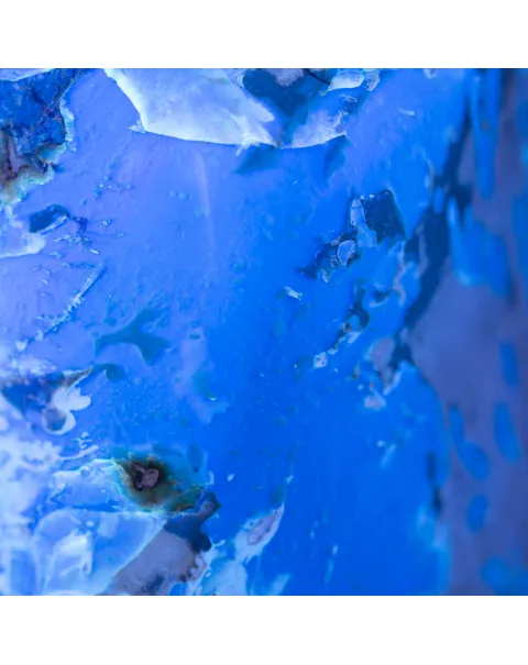 Campione di Ambra Blu di Sumatra - Luce e Chimica