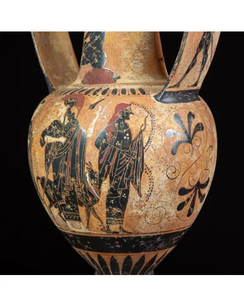 Anfora Attica a Figure Nere – Divinità e Virtù dell’Olimpo.