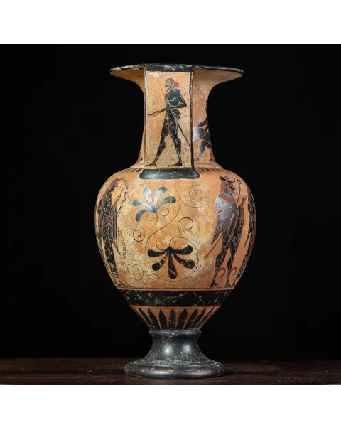 Anfora Attica a Figure Nere – Divinità e Virtù dell’Olimpo.
