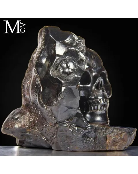Teschio in Ematite – Scultura Artigianale