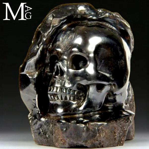 Teschio in Ematite – Scultura Artigianale