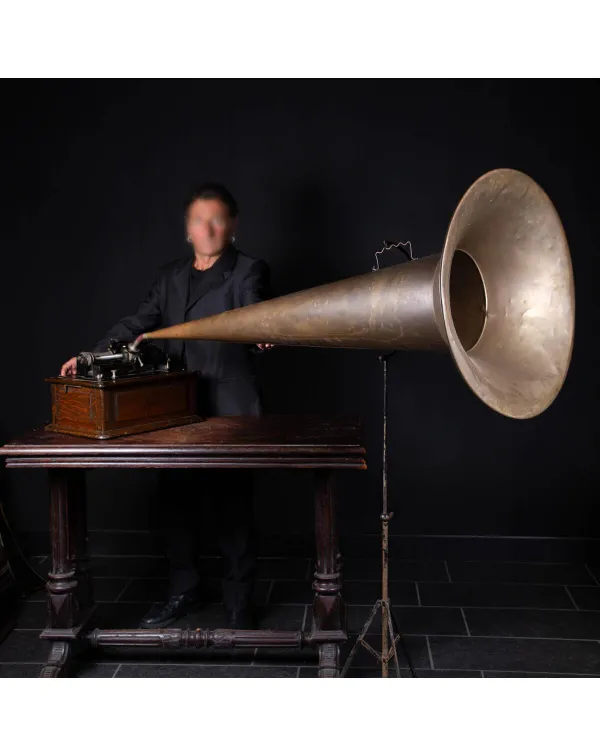 Fonografo Edison con tromba extra large, 1901-1903