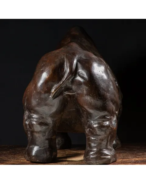 Scultura Bronzo Rinoceronte