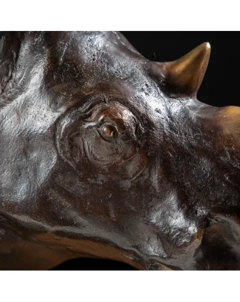 Scultura Bronzo Rinoceronte