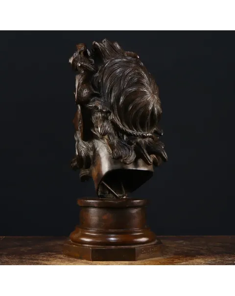 Scultura Volto Fauno Ebbro - Fonderia Chiurazzi