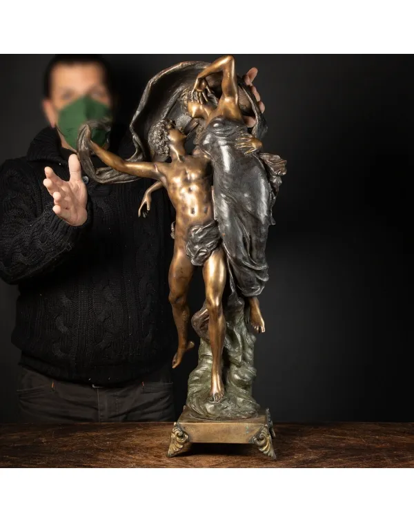 Scultura Bronzo Amore al Vento