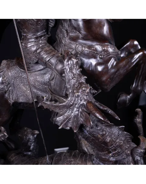 Scultura in Bronzo - San Giorgio e il Drago.