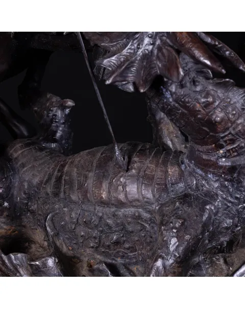 Scultura in Bronzo - San Giorgio e il Drago.