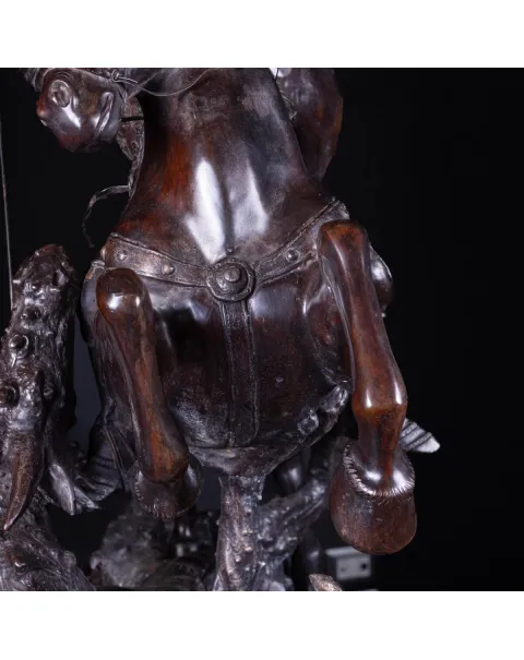 Scultura in Bronzo - San Giorgio e il Drago.