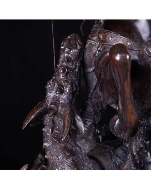 Scultura in Bronzo - San Giorgio e il Drago.