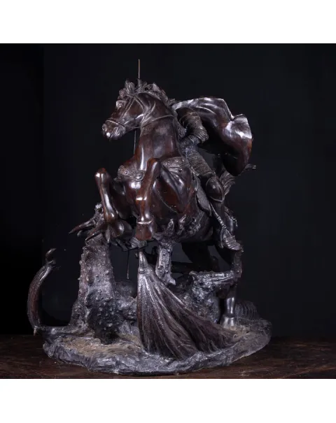 Scultura in Bronzo - San Giorgio e il Drago.