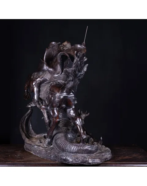 Scultura in Bronzo - San Giorgio e il Drago.