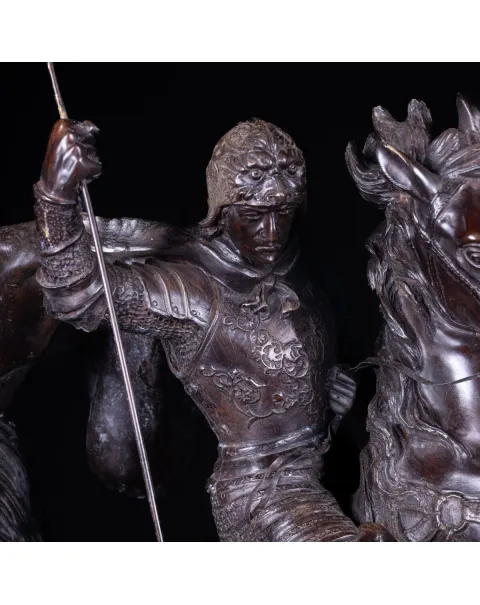 Scultura in Bronzo - San Giorgio e il Drago.