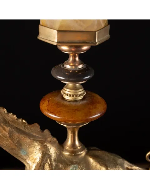 Scultura Giraffa con Quarzo