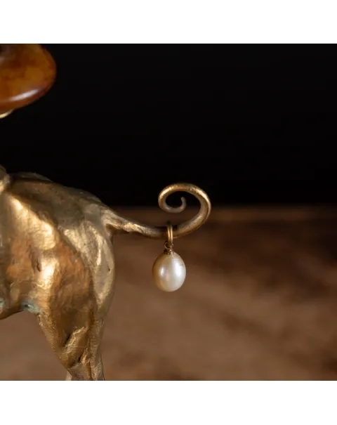 Scultura Giraffa con Quarzo