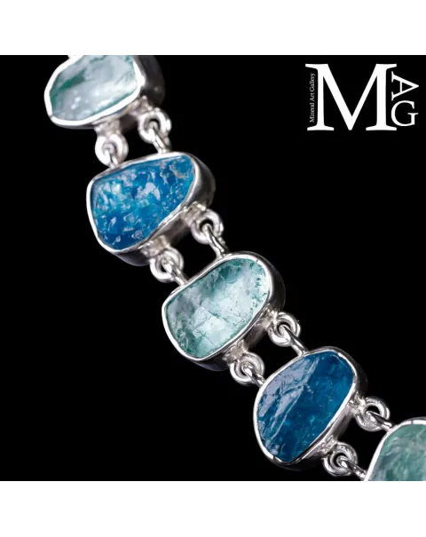 Collier in Argento con Acquamarina e Apatite Naturali