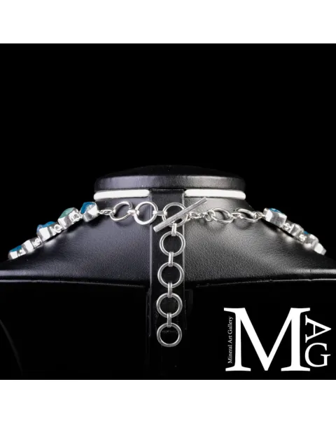 Collier in Argento con Acquamarina e Apatite Naturali
