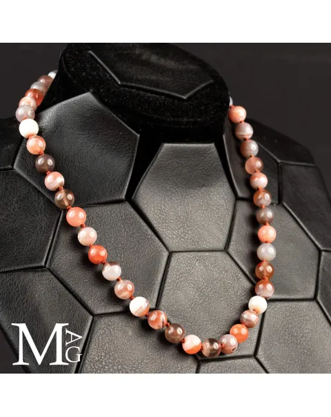 Collana in Agata del Botswana –  Antiche Vibrazioni.