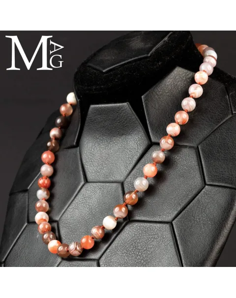 Collana in Agata del Botswana –  Antiche Vibrazioni.