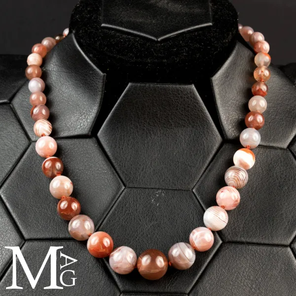 Collana in Agata del Botswana – Energia della Terra
