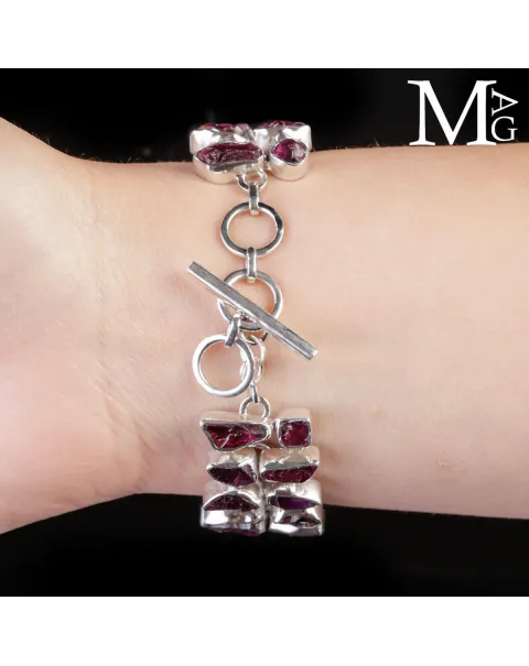 Bracciale in argento con ametista boliviana.