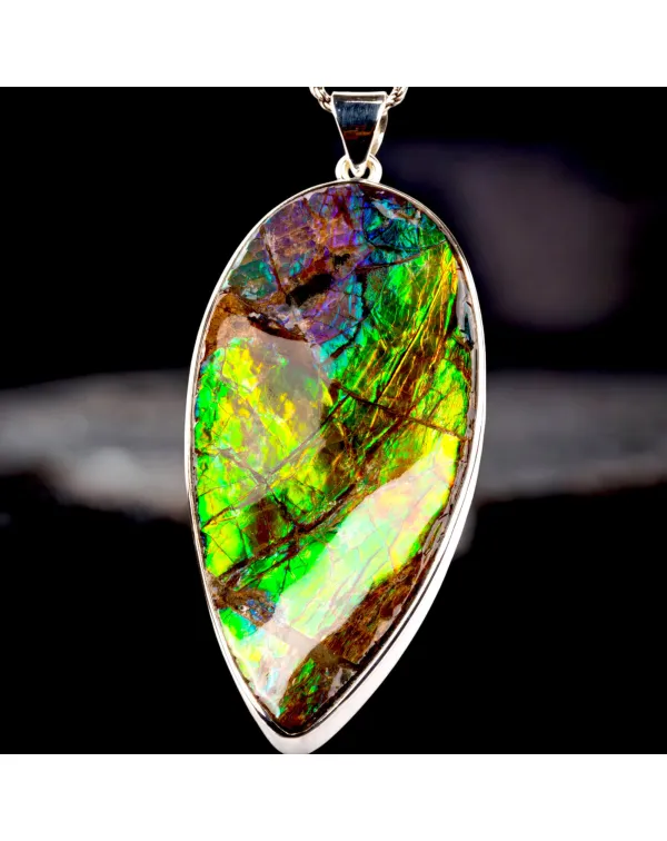 Ciondolo in Argento con Ammolite: La Magia dei Rif...