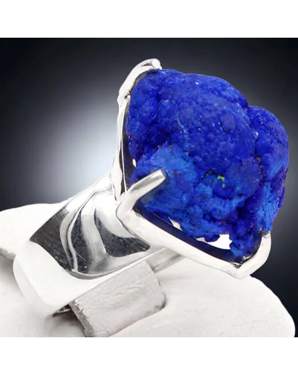 Anello con Geode di Azzurrite