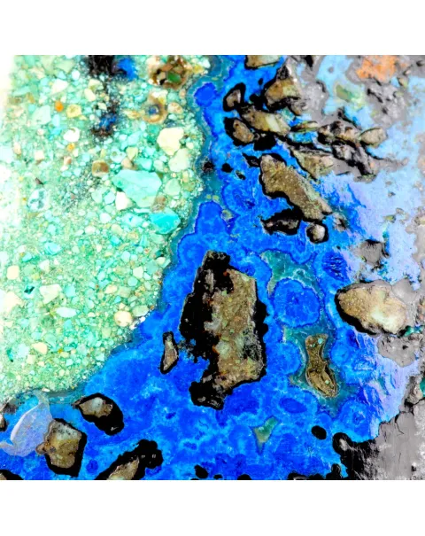 Ciondolo con Azzurrite e Inclusioni di Crisocolla.