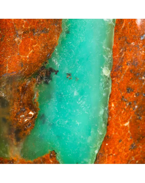 Ciondolo con Cabochon di Boulder Chrysoprase.