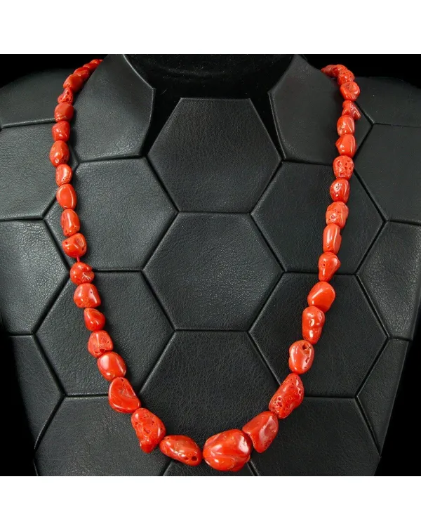 Collana in Corallo Rosso del Mediterraneo – Sard...