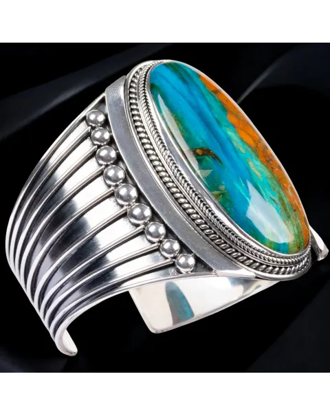 Bracciale in Argento con Opale "Gem Silica - Crisocolla".