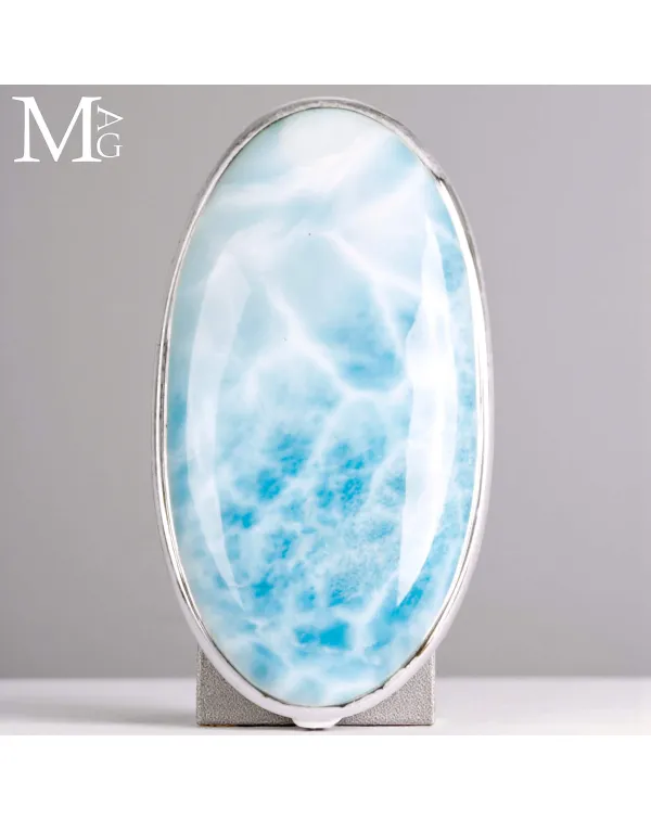 Anello in Argento con Larimar dei Caraibi