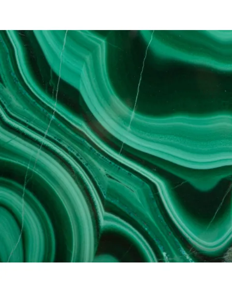 Ciondolo Quadrato in Argento con Malachite.