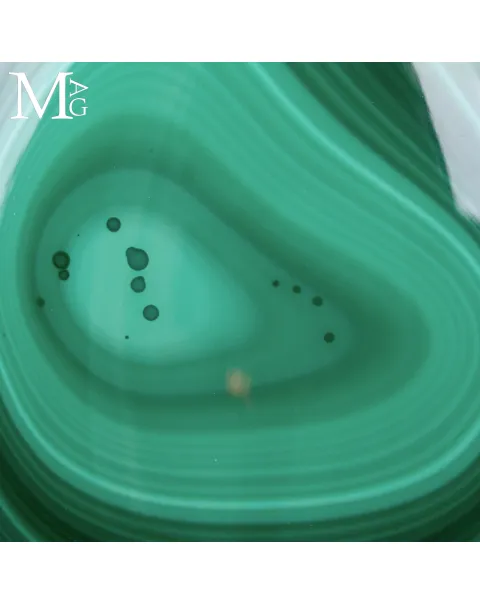Ciondolo in argento con cabochon di Malachite