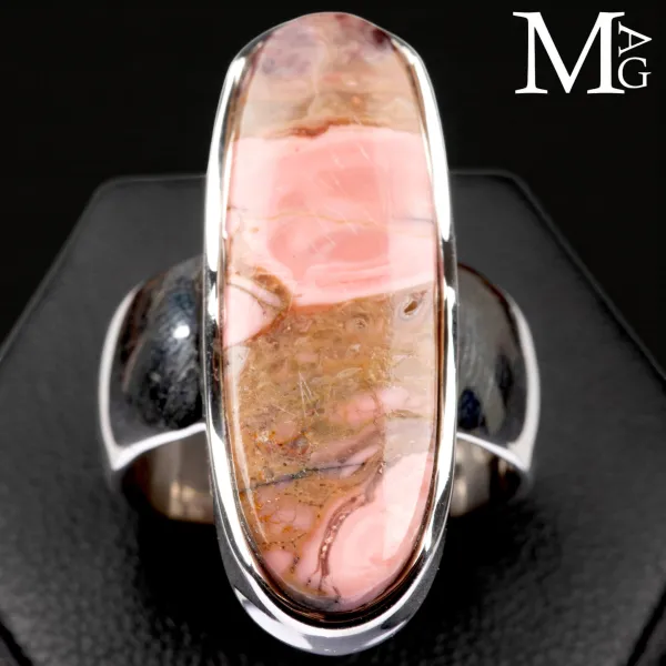 Anello con Mookaite Rosa Australiana.