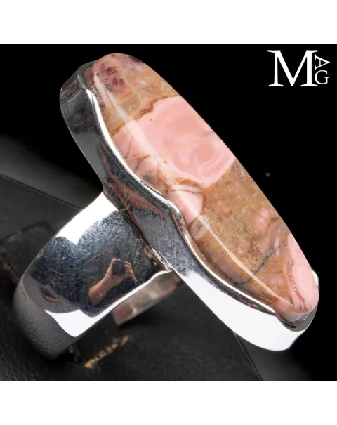Anello con Mookaite Rosa Australiana.