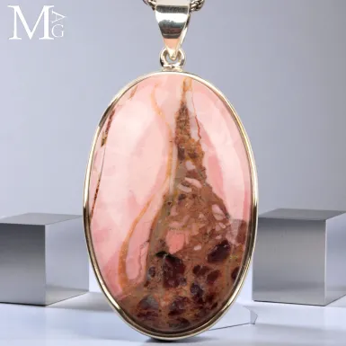 Ciondolo in Argento con Mookaite Rosa Australiana.
