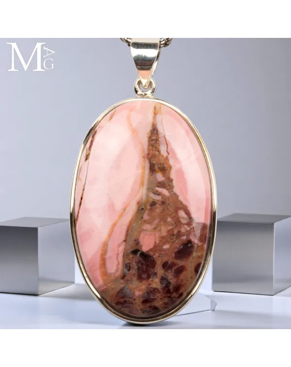 Ciondolo in Argento con Mookaite Rosa Australiana.