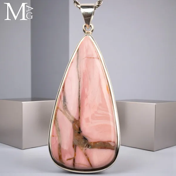 Ciondolo in Argento con Mookaite Rosa Australiana