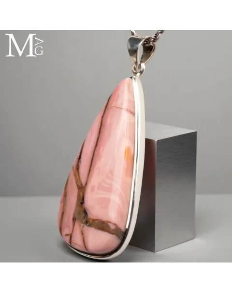 Ciondolo in Argento con Mookaite Rosa Australiana