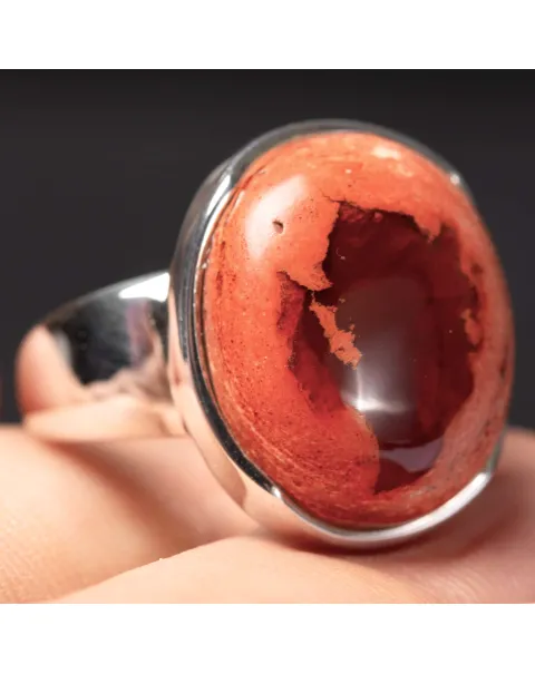 Anello in Argento con Opale di Fuoco Messicano.