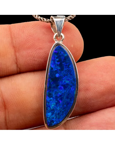 Ciondolo in Argento con Opale Boulder Australiano.