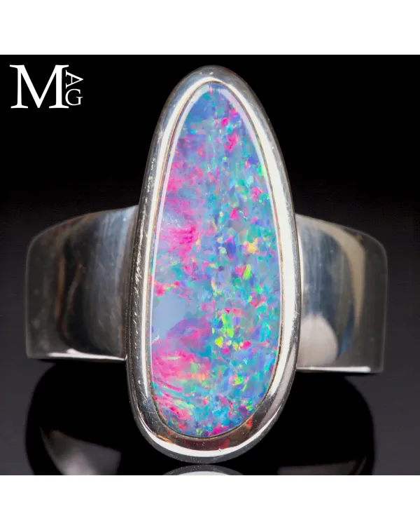 Anello in Argento 925 con Opale Australiano Play-o...