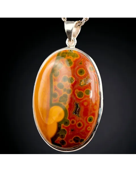 Gioiello "8th Vein Ocean Jasper" dalla forma Ovale.