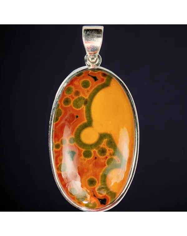 Gioiello in Argento con Diaspro Oceanico.
