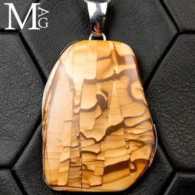 Ciondolo in Argento con Biggs Jasper – Oregon, U...