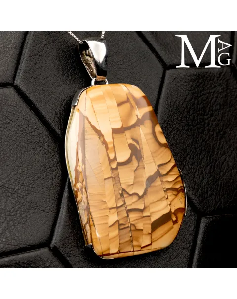 Ciondolo in Argento con Biggs Jasper – Oregon, USA