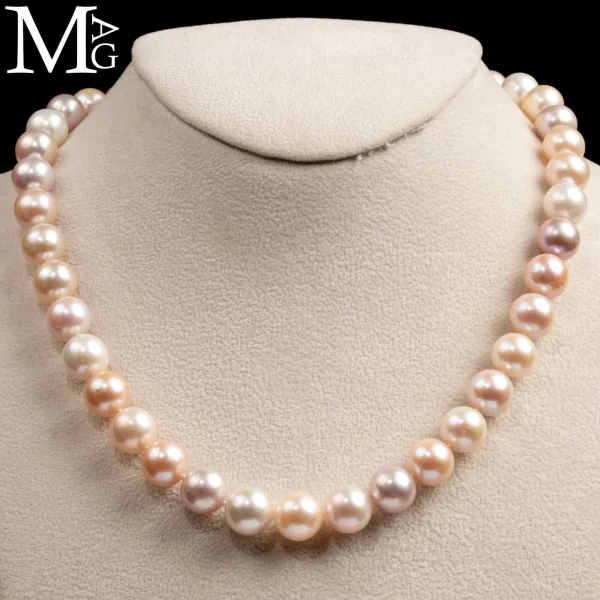 Collana con Perle d’Acqua Dolce – Eleganza Classica in Bianco Rosato