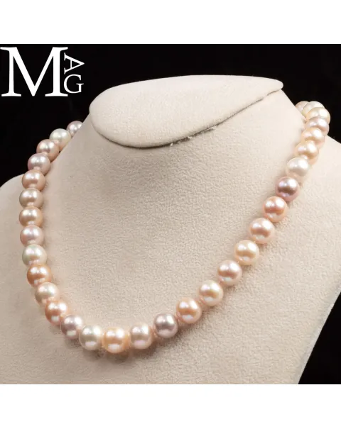 Collana con Perle d’Acqua Dolce – Eleganza Classica in Bianco Rosato