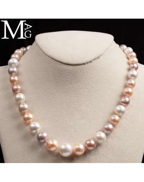 Collana Multicolore di Perle di Acqua Dolce.